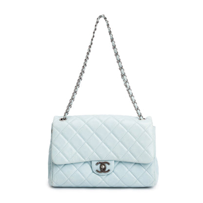 Chanel Blue Quilted Calfskin Leather Coco Soft Single Flap Bag