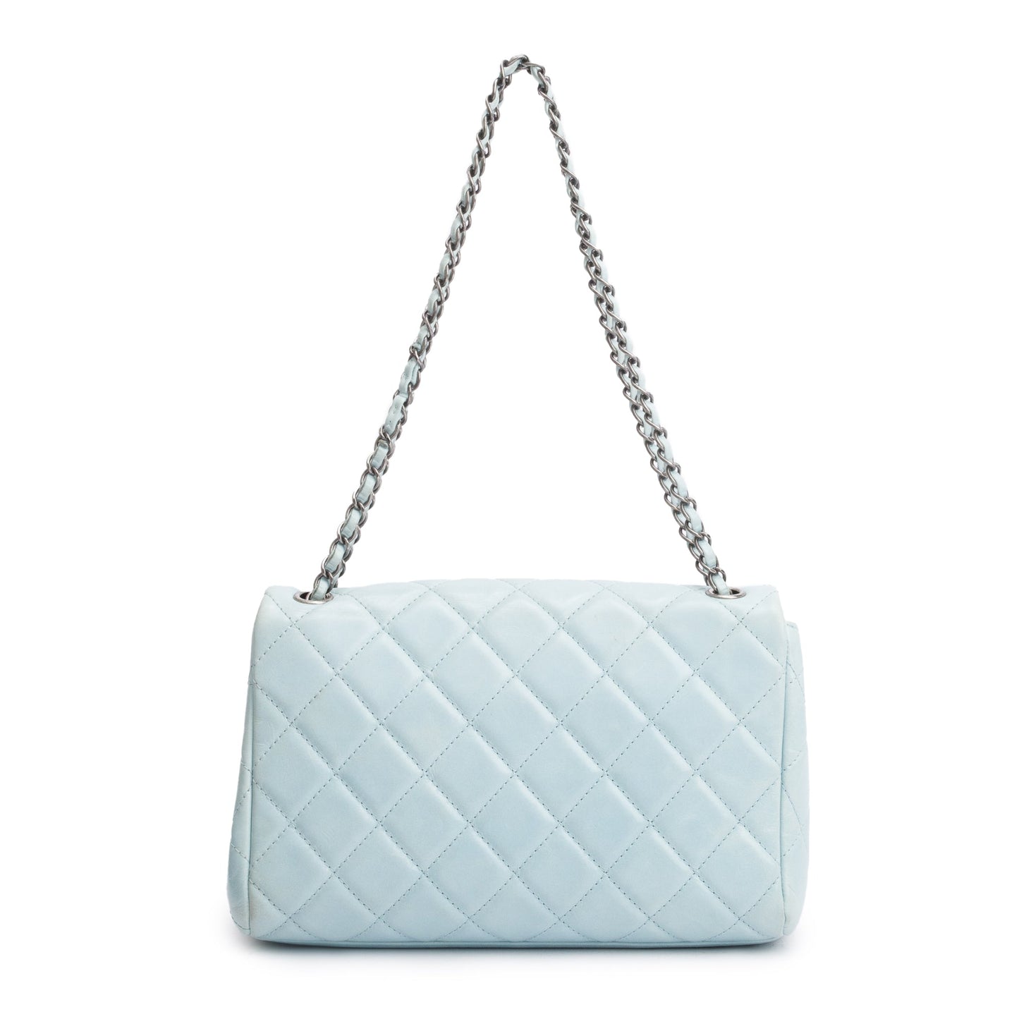 Chanel Blue Quilted Calfskin Leather Coco Soft Single Flap Bag