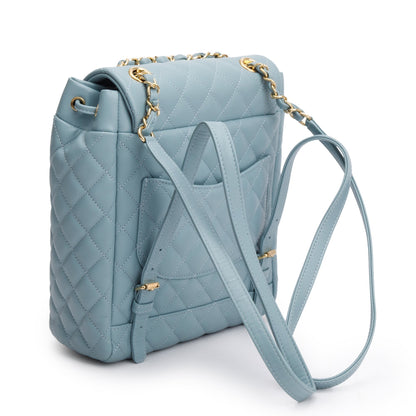 Chanel Blue Quilted Calfskin Leather Small Urban Spirit Backpack
