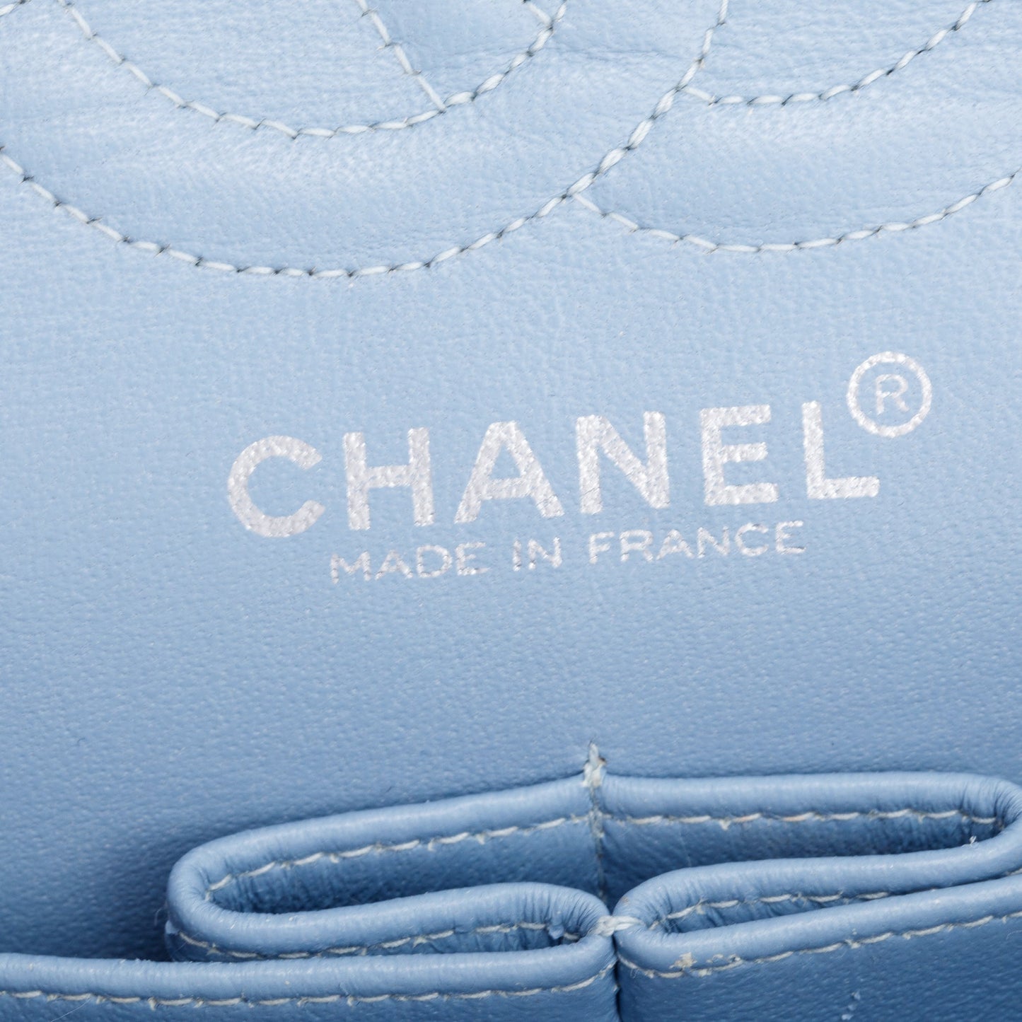 Chanel Blue Quilted Jersey Small Double Flap Bag