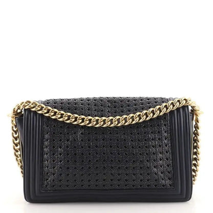 CHANEL BOY FLAP BRAIDED SHEEPSKIN NEW MEDIUM BAG