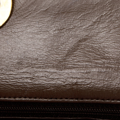 Chanel Brown Lambskin Leather Vintage Jumbo XL Single Flap Bag