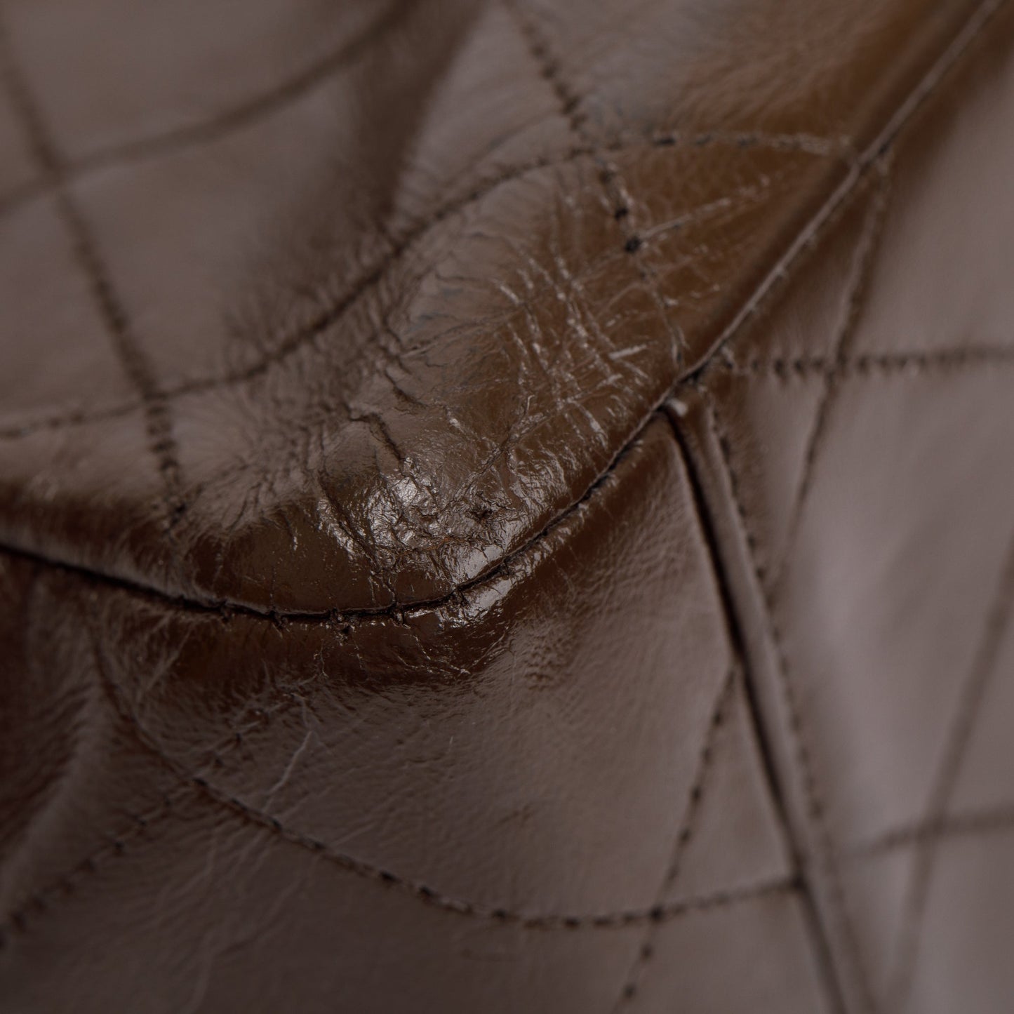 Chanel Brown Lambskin Leather Vintage Jumbo XL Single Flap Bag