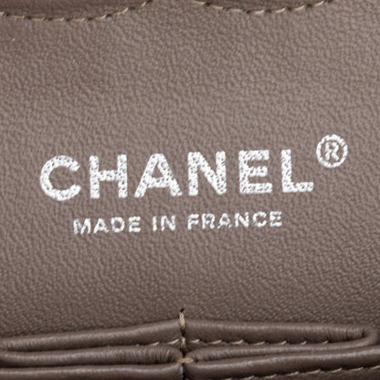 Chanel Brown Quilted Patent Leather Classic Medium Double Flap Bag