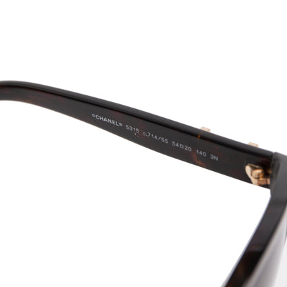 Chanel Brown Wayfarer Sunglasses