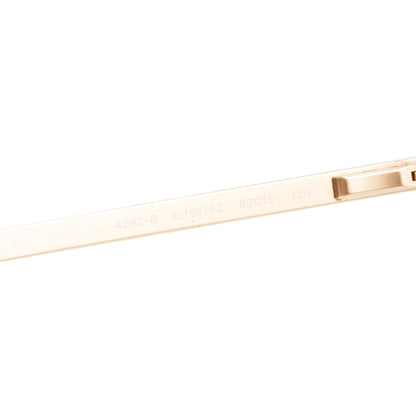 Chanel Brushed Gold-Tone Metal Frameless CC Logo Sunglasses 4092-B
