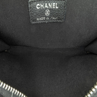 Chanel Bull Leather Studded Zip Wallet