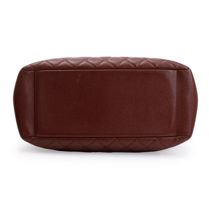 Chanel Burgundy Caviar Leather Grand Shopping Tote (GST)