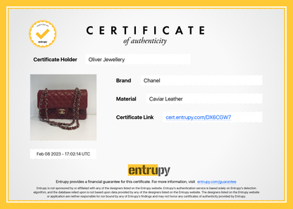Chanel Burgundy Caviar Small Classic Double Flap Bag