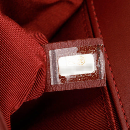 Chanel Burgundy Quilted Lambskin Medium Boy Bag