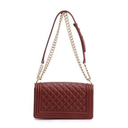 Chanel Burgundy Quilted Lambskin Medium Boy Bag