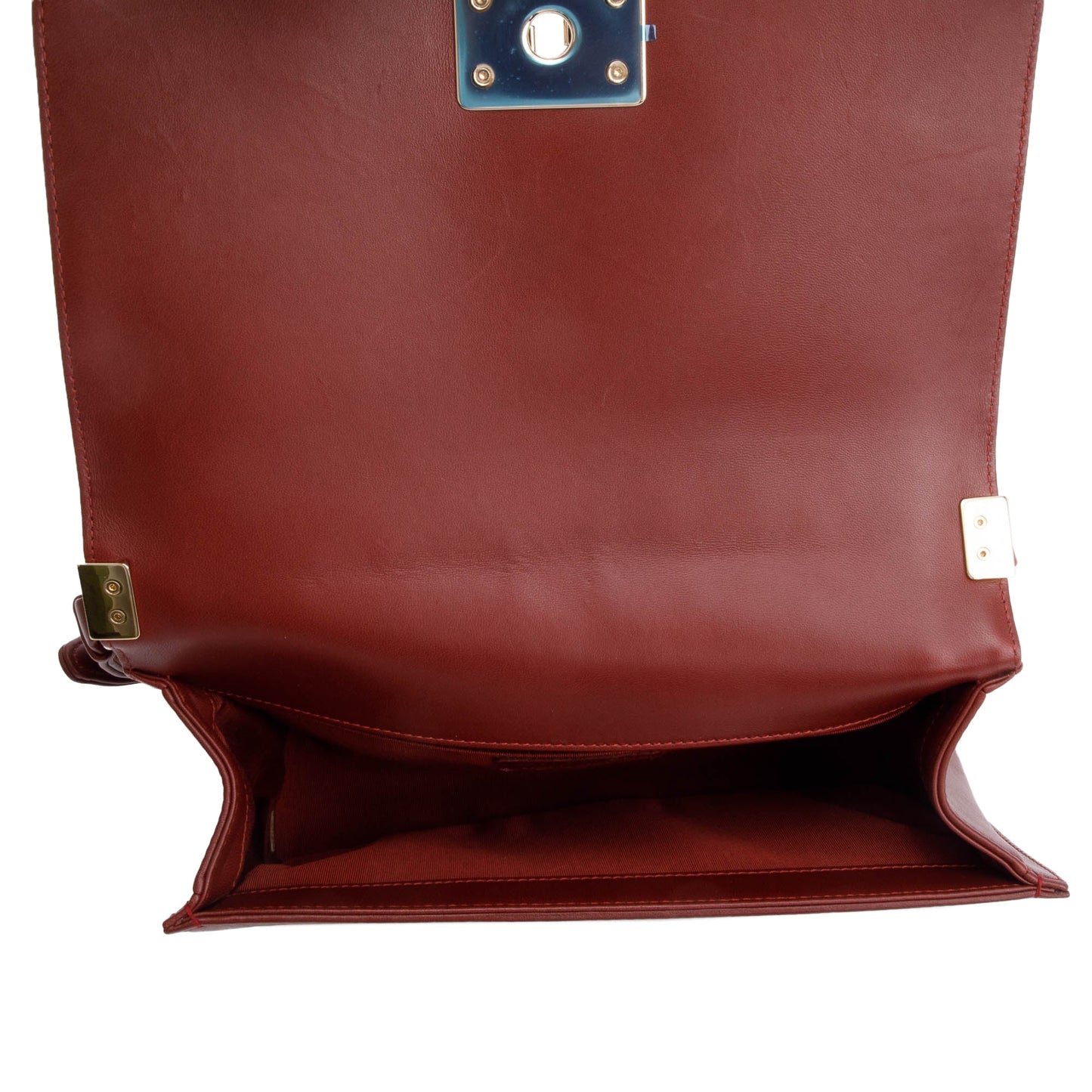 Chanel Burgundy Quilted Lambskin Medium Boy Bag