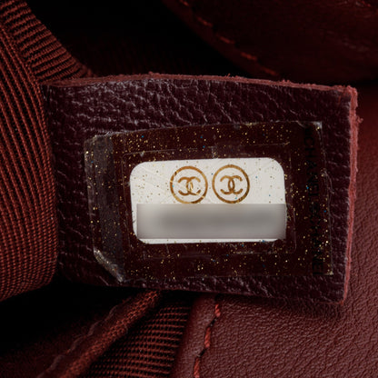 Chanel Burgundy Quilted Velvet Small Boy Bag