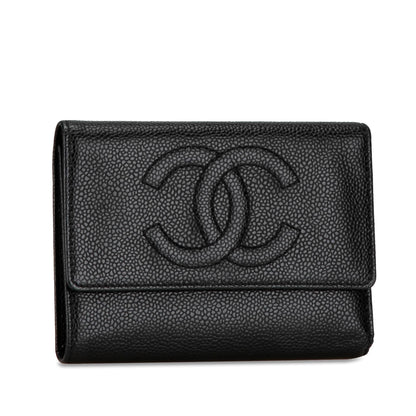 Chanel CC Caviar Trifold Wallet