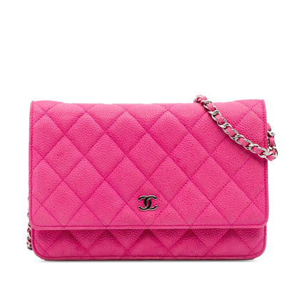 Chanel CC Caviar Wallet on Chain