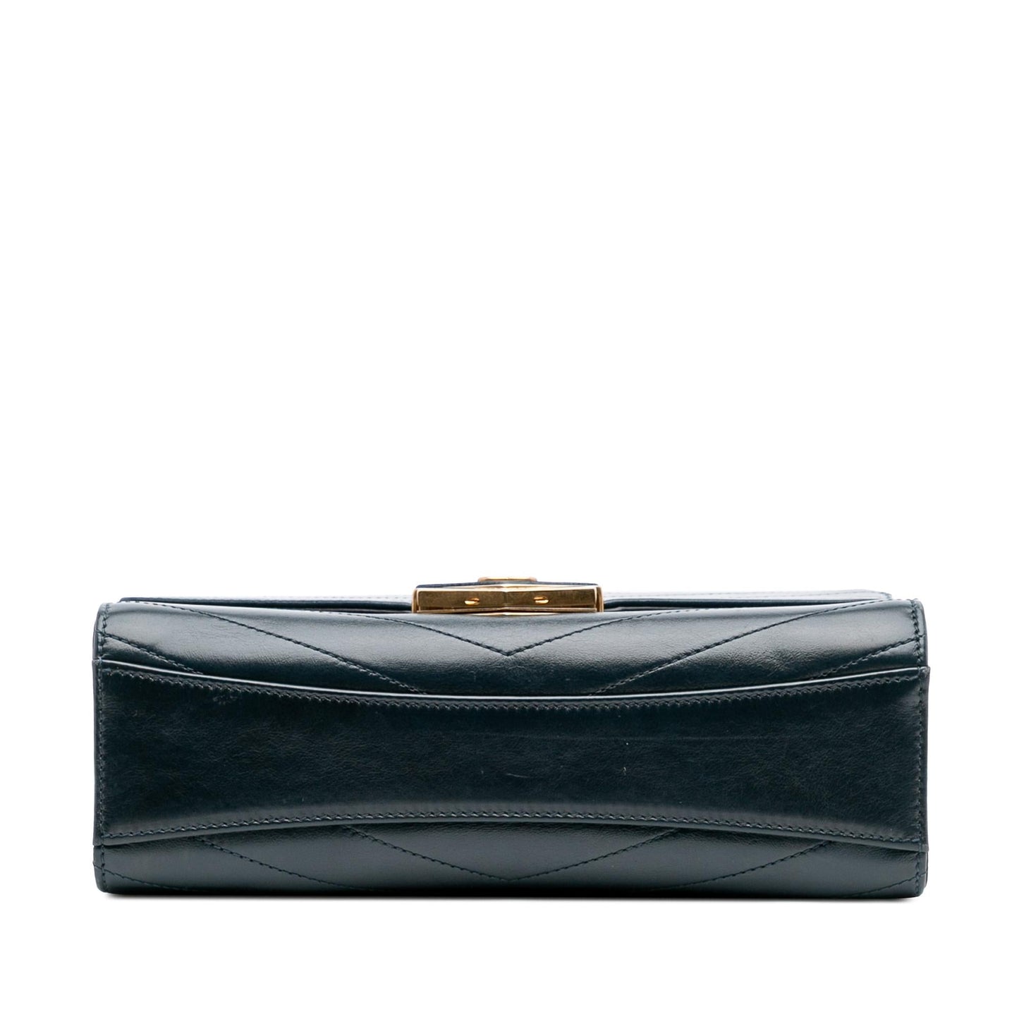 Chanel CC Chevron Calfskin Medal Flap