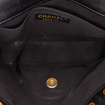 Chanel CC Chevron Calfskin Round Flap Satchel