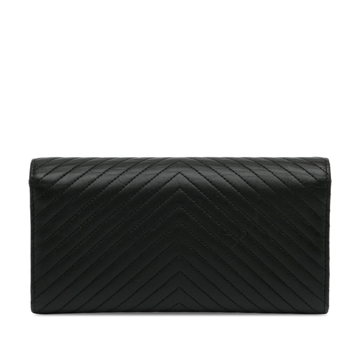 Chanel CC Chevron Lambskin Long Wallet (SHG-GJrUFh)