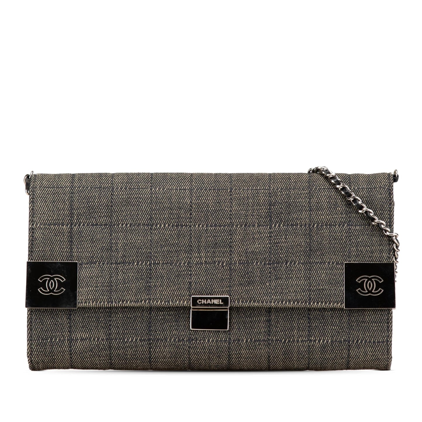 Chanel CC Choco Bar Denim Chain Flap