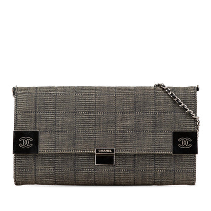 Chanel CC Choco Bar Denim Chain Flap