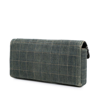 Chanel CC Chocolate Bar Denim East West Flap