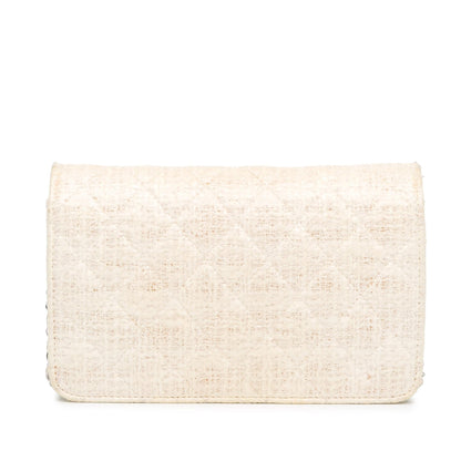 Chanel CC Coated Tweed Wallet On Chain