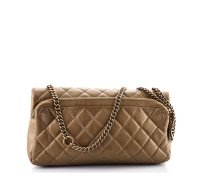 CHANEL CC CROWN QUILTED LAMBSKIN FLAP BAG