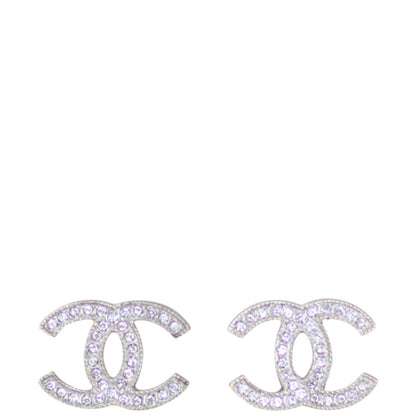 CHANEL CC Crystal Stud Earrings