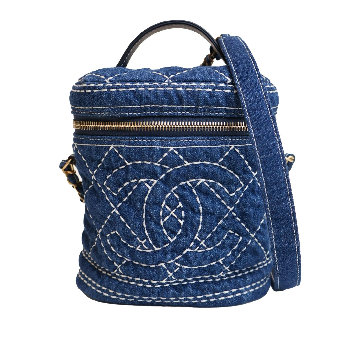 Chanel CC Denim Vanity Bag (SHG-xkxUbI)