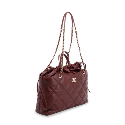 Chanel CC Drawstring Shopping Tote