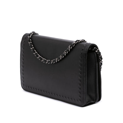 Chanel CC Embossed Lambskin Wallet On Chain