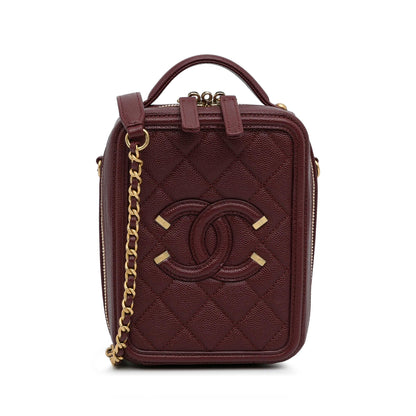 Chanel CC Filigree Caviar Vanity Case (SHG-wa4iNZ)