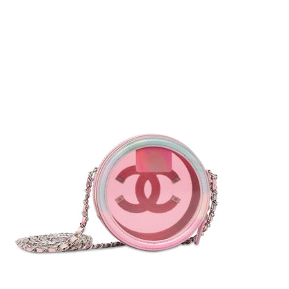 Chanel CC Filigree Transparent Round Crossbody (SHG-5scbX0)