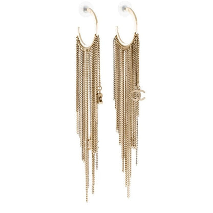 CHANEL CC DROP FRINGE EARRINGS