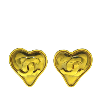 Chanel CC Heart Clip On Earrings (SHG-ZRQvwJ)