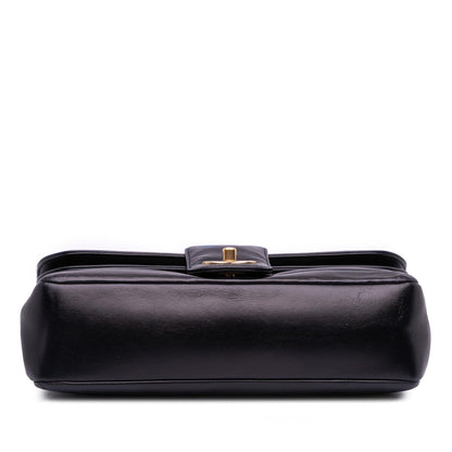 Chanel CC Horizontal Quilted Lambskin Double Flap