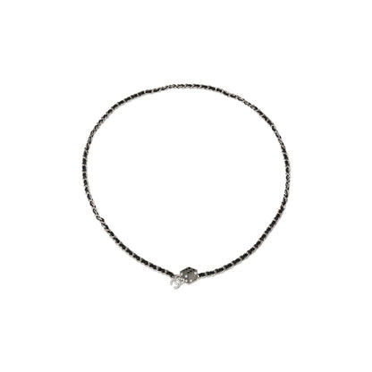 Chanel CC Logo Dice Chain-Link & Leather Belt