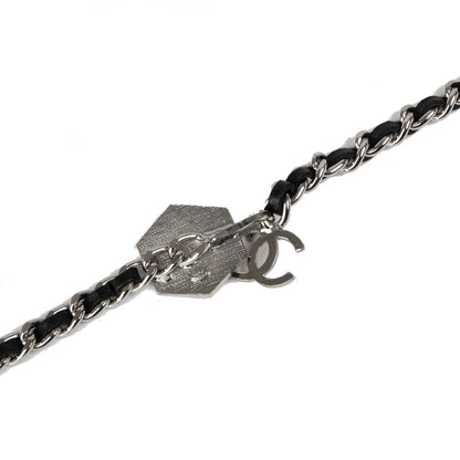 Chanel CC Logo Dice Chain-Link & Leather Belt