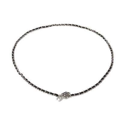 Chanel CC Logo Dice Chain-Link & Leather Belt