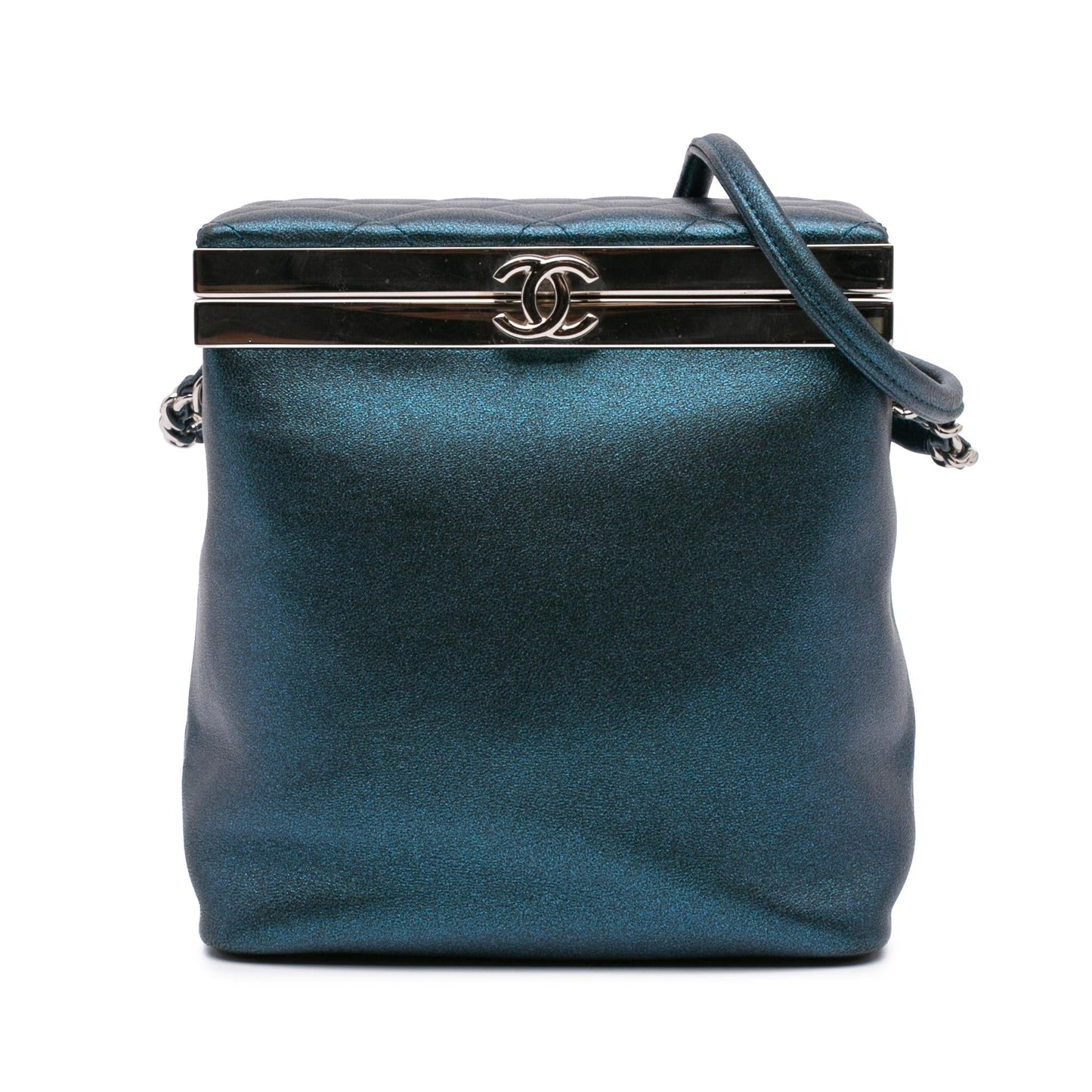 Chanel CC Metallic Calfskin Vanity Case