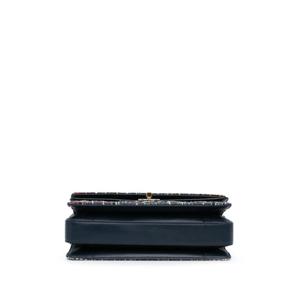 Chanel CC Multicolor Tweed Double Flap (SHG-djHZ7S)
