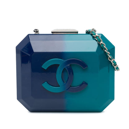 Chanel CC Ombre Plexiglass Clutch on Chain (SHG-RD2nKl)