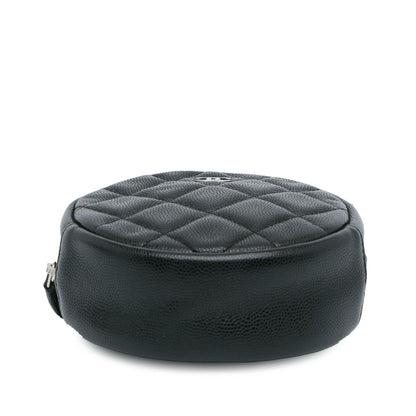 Chanel CC Quilted Caviar Round Clutch With Chain (SHG-jxh22e)