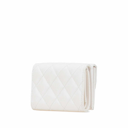Chanel CC Quilted Caviar Trifold Flap Wallet