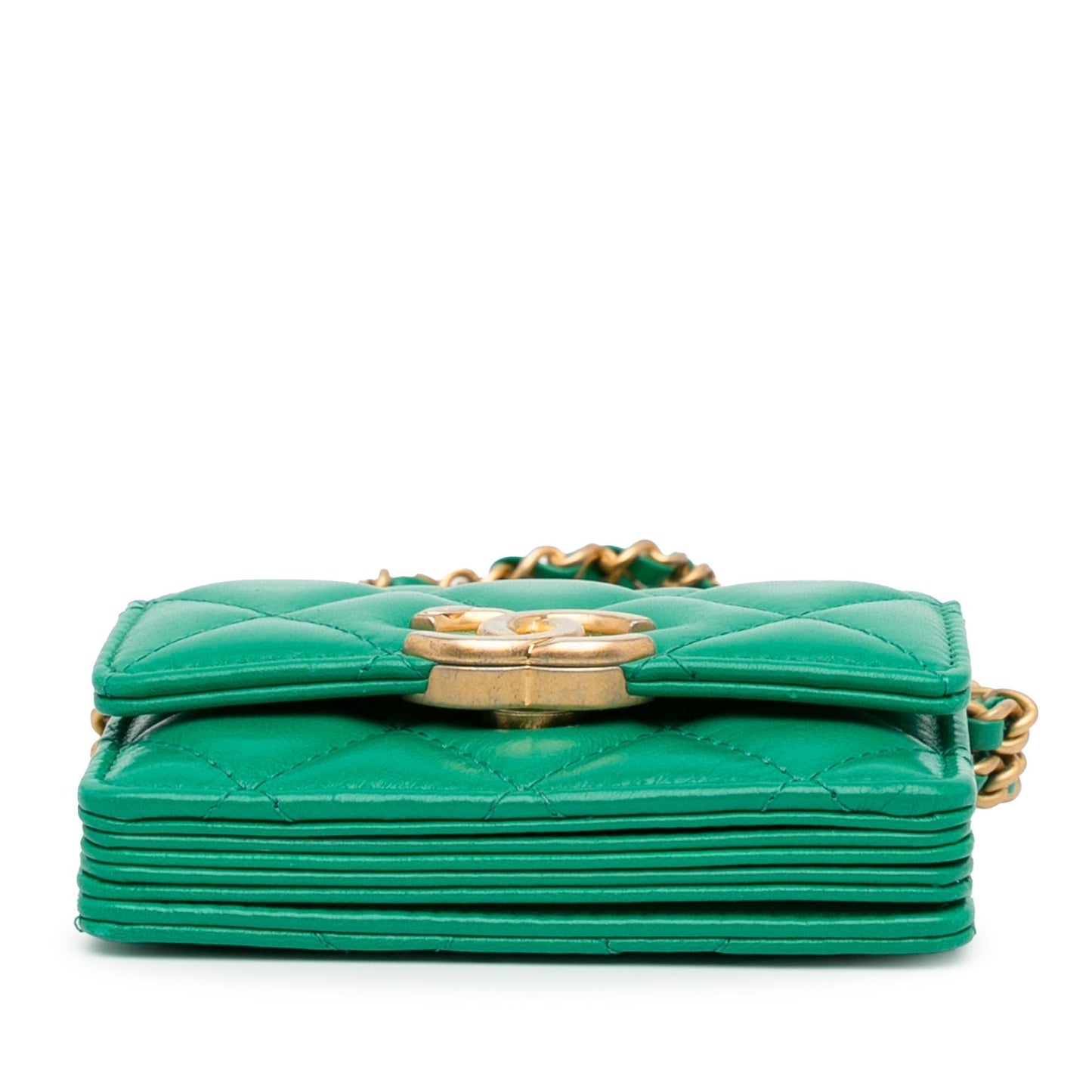 Chanel CC Quilted Lambskin Clutch with Chain (SHG-9Em7pa)