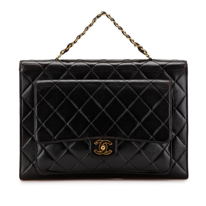 Chanel CC Quilted Lambskin Double Sided Flap