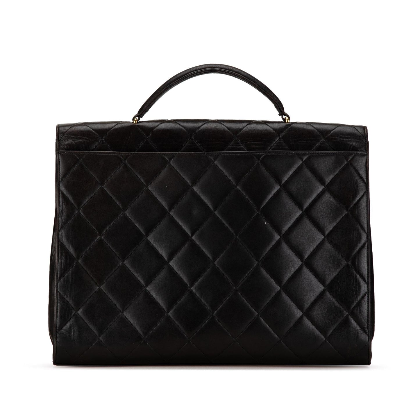 Chanel CC Quilted Lambskin Flap Briefcase (SHG-8TcoB4)