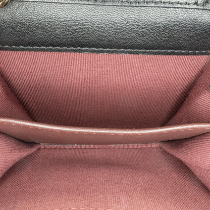 Chanel CC Quilted Lambskin Flap Card Holder On Chain (SHG-nIBnCq)