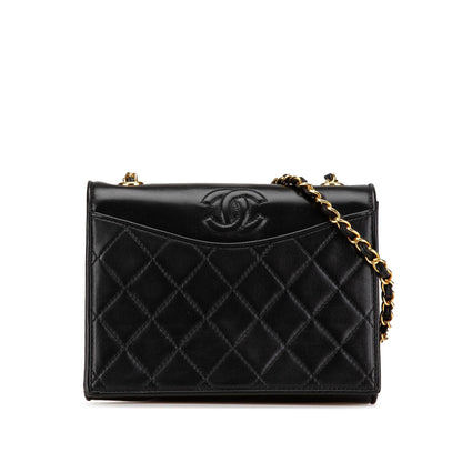 Chanel CC Quilted Lambskin Full Flap Crossbody
