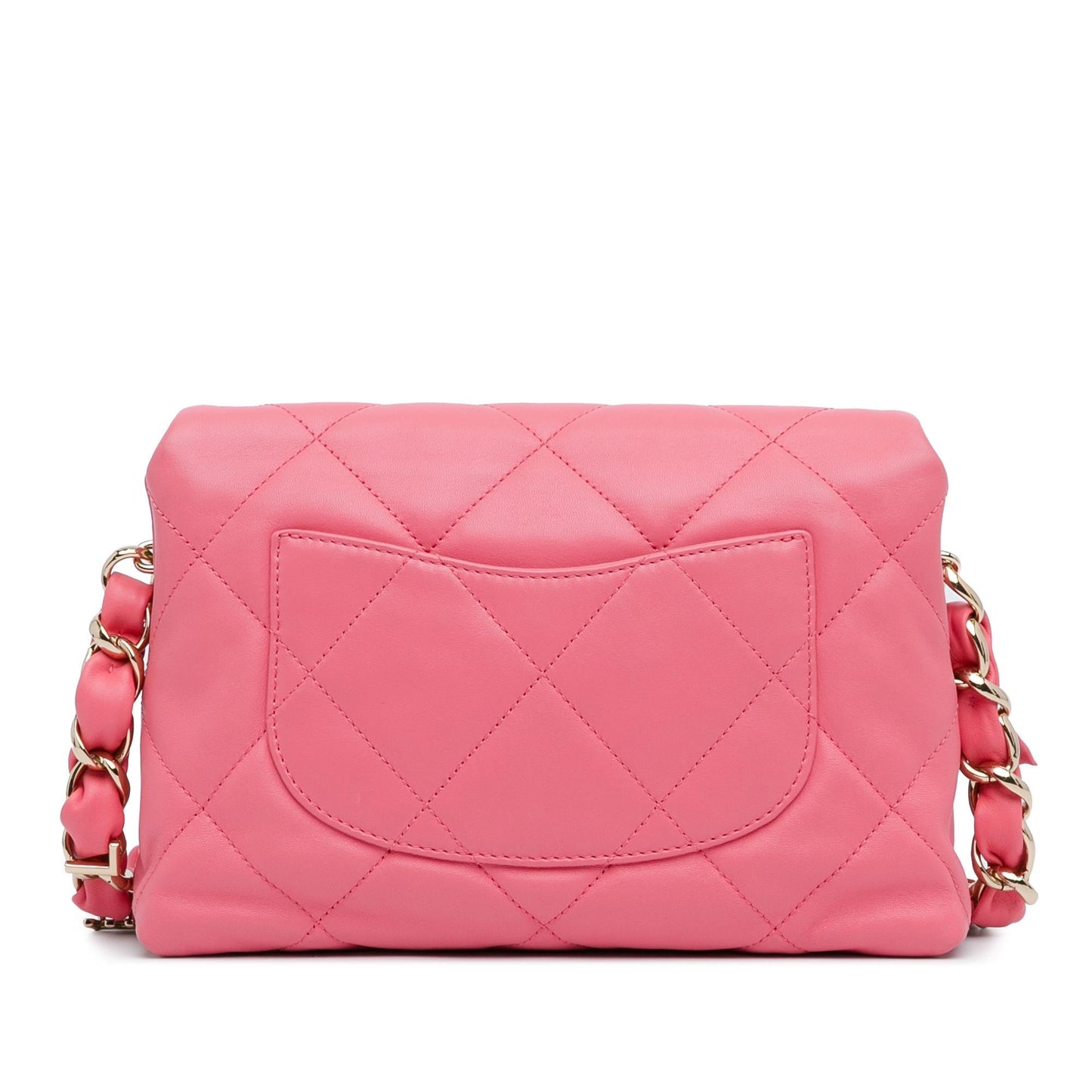 Chanel CC Quilted Lambskin Logo Chain Flap (SHG-Q5syAA)